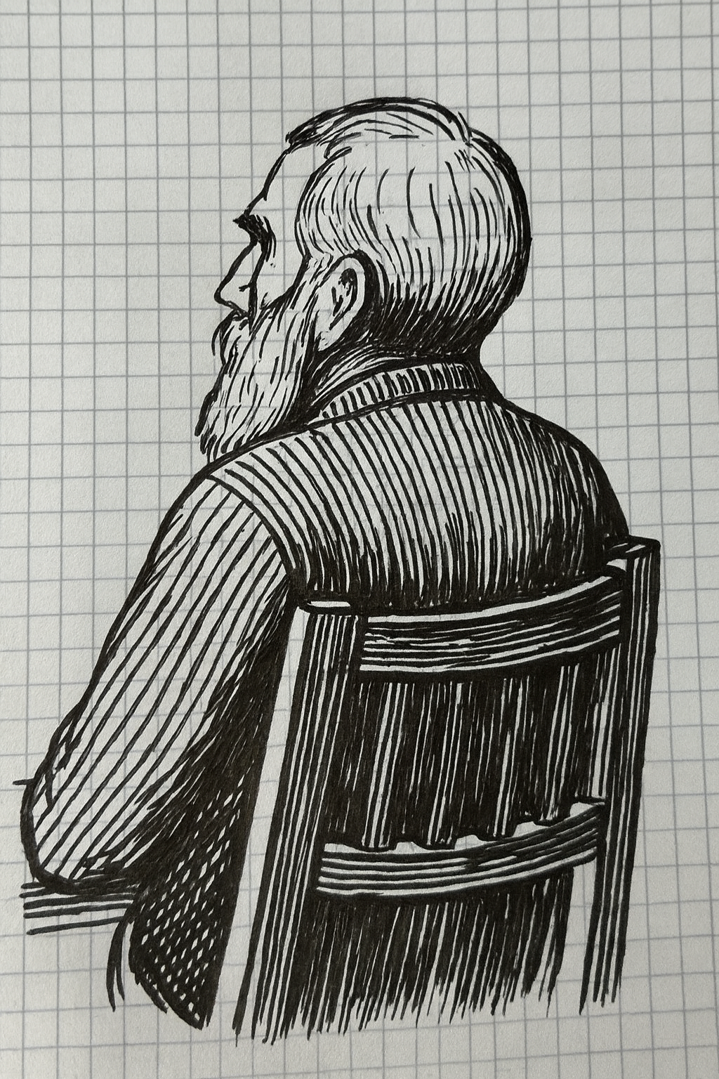 Per Martin-Löf listening attentively. He always ask insightful questions during talks. [Zoom in 🔍]