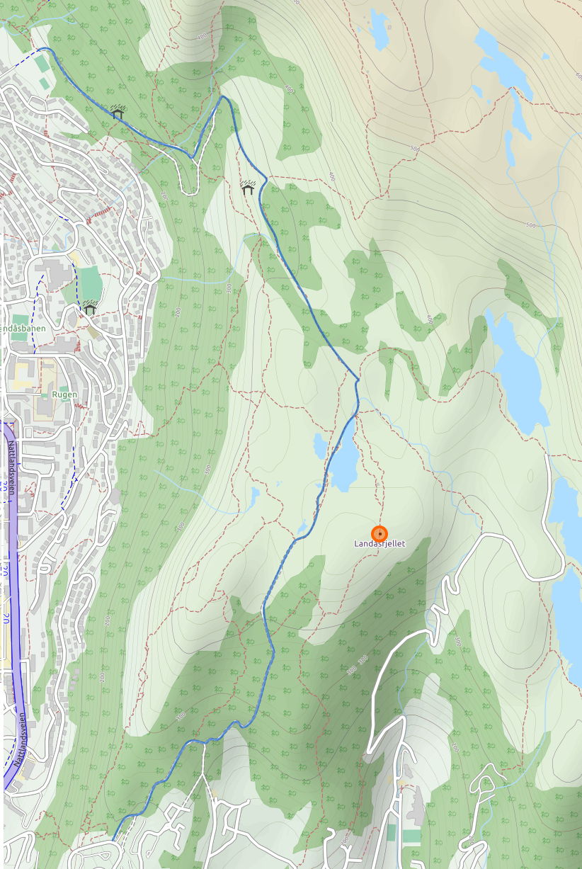 A map of our walk (source: OpenStreetmap)